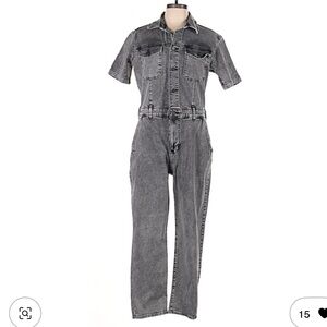 GAP Women's Charcoal Denim Overalls